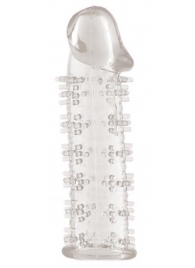 Гелевая прозрачная насадка с шипами - 12 см. - Toyfa Basic - в Пушкино купить с доставкой