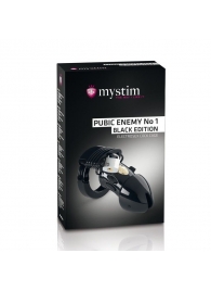Пояс верности с электростимуляцией Mystim Pubic Enemy No1 Black Edition - MyStim - купить с доставкой в Пушкино