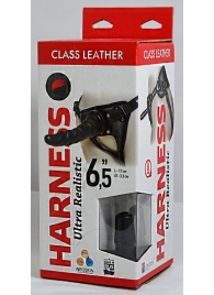 Насадка-фаллоимитатор на кожаных трусиках Harness Ultra Realistic 6,5  - 18,5 см. - LOVETOY (А-Полимер) - купить с доставкой в Пушкино