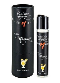 Массажное масло с ароматом пина колады Huile de Massage Gourmande Pina Colada - 59 мл. - Plaisir Secret - купить с доставкой в Пушкино