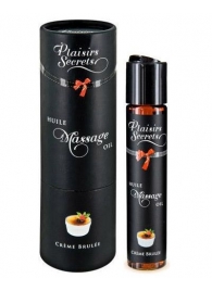 Массажное масло с ароматом крем брюле Huile de Massage Gourmande Creme Brulée - 59 мл. - Plaisir Secret - купить с доставкой в Пушкино