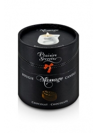 Массажная свеча с ароматом шоколада Bougie de Massage Gourmande Chocolat - 80 мл. - Plaisir Secret - купить с доставкой в Пушкино