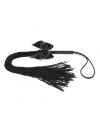 Чёрная плётка Lilly Whip Bijoux - Bijoux Indiscrets - купить с доставкой в Пушкино
