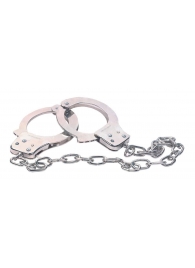 Наручники из металла с длинной цепочкой CHROME HANDCUFFS METAL HANDCUFFS W. KEY - NMC - купить с доставкой в Пушкино