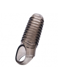 Дымчатая насадка с рёбрышками и подхватом мошонки ToyFa XLover - 12,5 см. - ToyFa - в Пушкино купить с доставкой