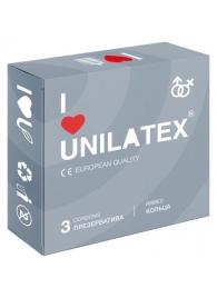 Презервативы с рёбрами Unilatex Ribbed - 3 шт. - Unilatex - купить с доставкой в Пушкино