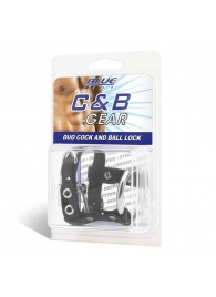 Утяжка на пенис на замочке Duo Cock And Ball Lock - BlueLine - купить с доставкой в Пушкино