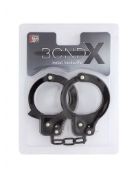 Чёрные наручники из листового металла BONDX METAL CUFFS BLACK - Dream Toys - купить с доставкой в Пушкино