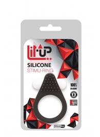 Чёрное эрекционное кольцо LIT-UP SILICONE STIMU RING 1 BLACK - Dream Toys - в Пушкино купить с доставкой