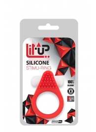 Красное эрекционное кольцо LIT-UP SILICONE STIMU RING 1 RED - Dream Toys - в Пушкино купить с доставкой