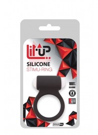 Чёрное эрекционное виброкольцо LIT-UP SILICONE STIMU RING 3 BLACK - Dream Toys - в Пушкино купить с доставкой
