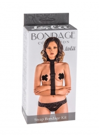 Ошейник с длинной лентой и наручниками Strap Bondage Kit One Size - Lola Games - купить с доставкой в Пушкино