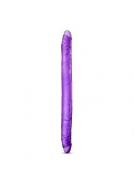 Фиолетовый двусторонний фаллоимитатор B Yours 16  Double Dildo - 40,6 см. - Blush Novelties