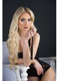 Чёрная мини-плеть из резины Rubber Mini Whip - 22 см. - Blush Novelties - купить с доставкой в Пушкино