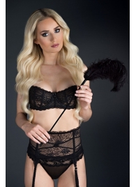 Стек с большим чёрным пером Large Feather Tickler - 65 см. - Blush Novelties - купить с доставкой в Пушкино