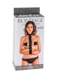 Ошейник с длинной лентой и наручниками Strap Bondage Kit Plus Size - Lola Games - купить с доставкой в Пушкино