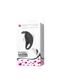 Чёрное эрекционное кольцо с вибрацией Rabbit Vibrator - Baile - в Пушкино купить с доставкой