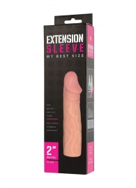 Телесная насадка-удлинитель Extension sleeve - 17 см. - Sitabella - в Пушкино купить с доставкой