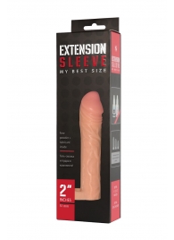 Телесная насадка-удлинитель Extension sleeve с подхватом - 17 см. - Sitabella - в Пушкино купить с доставкой