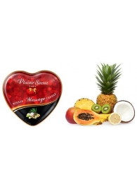 Массажная свеча с ароматом экзотических фруктов Bougie Massage Candle - 35 мл. - Plaisir Secret - купить с доставкой в Пушкино