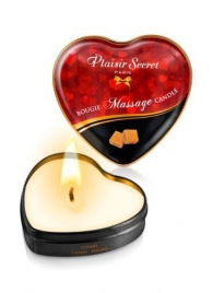 Массажная свеча с ароматом карамели Bougie Massage Candle - 35 мл. - Plaisir Secret - купить с доставкой в Пушкино