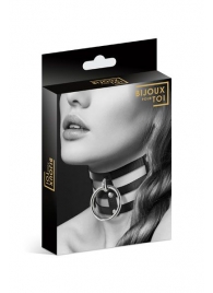 Чёрный тройной чокер с большим кольцом - Bijoux Pour Toi - купить с доставкой в Пушкино