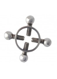 Серебристые зажимы для сосков на винтах - ToyFa - купить с доставкой в Пушкино