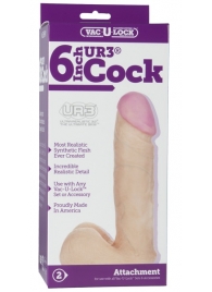 Ультра реалистичная насадка Vac-U-Lock  6  ULTRASKYN Cock - 17,3 см. - Doc Johnson - купить с доставкой в Пушкино
