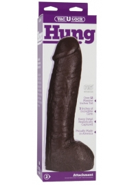 Большая насадка для трусиков Vac-U-Lock Realistic Hung - 31,7 см. - Doc Johnson - купить с доставкой в Пушкино