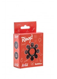 Чёрное эрекционное кольцо Rings Bubbles - Lola Games - в Пушкино купить с доставкой
