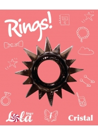 Чёрное эрекционное кольцо Rings Cristal - Lola Games - в Пушкино купить с доставкой