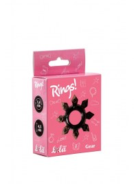 Чёрное эрекционное кольцо Rings Gear - Lola Games - в Пушкино купить с доставкой
