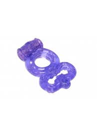 Фиолетовое эрекционное кольцо Rings Treadle с подхватом - Lola Games - в Пушкино купить с доставкой