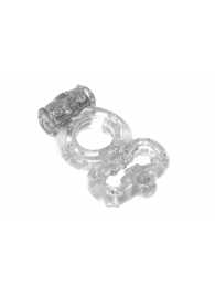 Прозрачное эрекционное кольцо Rings Treadle с подхватом - Lola Games - в Пушкино купить с доставкой