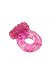 Розовое эрекционное кольцо с вибрацией Rings Axle-pin - Lola Games - в Пушкино купить с доставкой