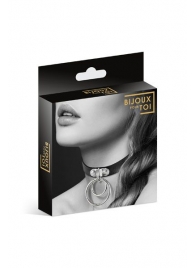Черный чокер с двумя кольцами - Bijoux Pour Toi - купить с доставкой в Пушкино