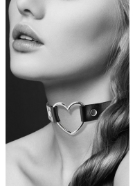Чёрный чокер с кольцом в форме сердца - Bijoux Pour Toi - купить с доставкой в Пушкино