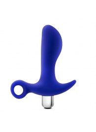 Синий стимулятор простаты с ручкой-кольцом Performance Prostimulator 02 - Blush Novelties - в Пушкино купить с доставкой