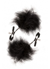 Зажимы для сосков с пухом FEATHERED NIPPLE CLAMPS - Blush Novelties - купить с доставкой в Пушкино