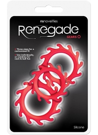 Набор из 3 красных эрекционных колец Renegade Gears - NS Novelties - в Пушкино купить с доставкой