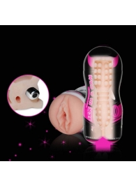 Мастурбатор-вагина Sex In A Can Vibra Vagina Tunnel - Lovetoy - в Пушкино купить с доставкой