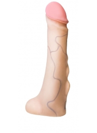 Реалистичная насадка с мошонкой REAL Standard - 18 см. - LOVETOY (А-Полимер) - купить с доставкой в Пушкино