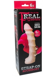 Насадка REAL Standard со спиралевидным узором - 19 см. - LOVETOY (А-Полимер) - купить с доставкой в Пушкино