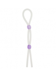 Прозрачное эрекционное кольцо-лассо SILICONE LASSO COCK RING DUAL BEADS - NMC - в Пушкино купить с доставкой