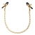 Чёрные с золотом зажимы на соски Gold Chain Nipple Clamps - Pipedream - купить с доставкой в Пушкино