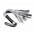 Серебристая плетка Struggle My Flogger с черной ручкой - 45 см. - Lovetoy - купить с доставкой в Пушкино