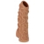 Телесная насадка с венками и открытой головкой Nude Sleeve M - 12 см. - KOKOS - в Пушкино купить с доставкой