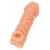 Телесная закрытая насадка с венками Cock Sleeve Size L - 17,6 см. - KOKOS - в Пушкино купить с доставкой