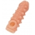 Телесная закрытая насадка с шариками Cock Sleeve Size L - 17,6 см. - KOKOS - в Пушкино купить с доставкой