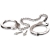 Металлические наручники Metal Leg Cuffs - Pipedream - купить с доставкой в Пушкино